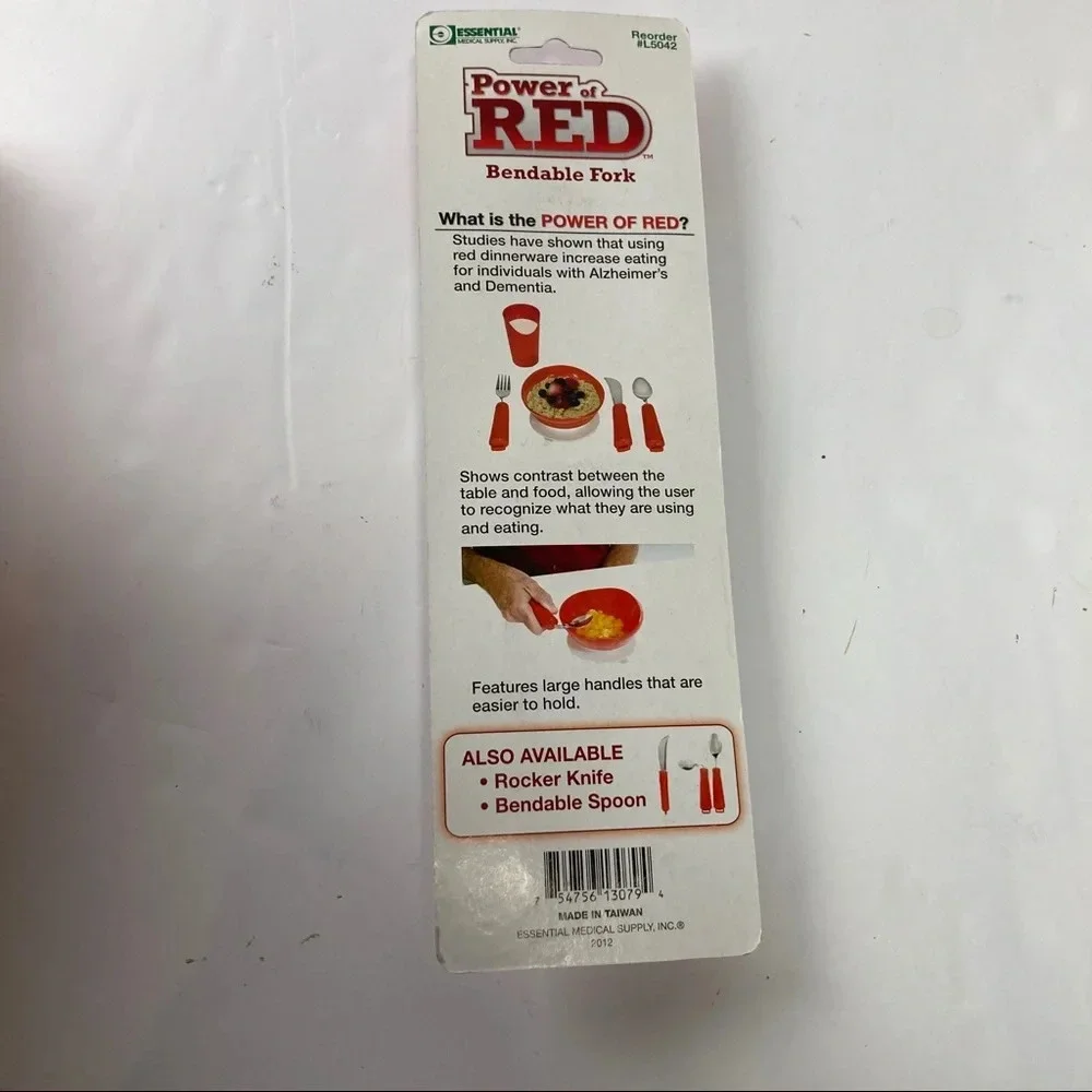 Power of Red Bendable Fork (Helpful for People with Alzheimer's and Dementia)